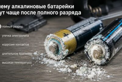 Почему алкалиновые батарейки текут чаще после полного разряда